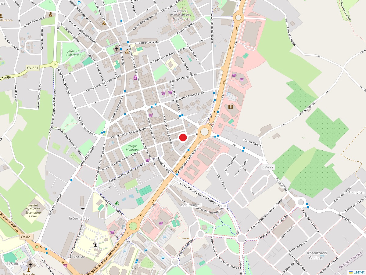 Mapa de la ubicación de Pizza Gigante en C. Notario Salvador Montesinos Bonet, San Juan de Alicante
