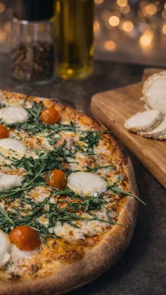 Detalle de una pizza recién hecha de Pizza Gigante